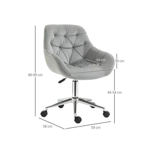 Chaise De Bureau Chesterfield Charline Gris