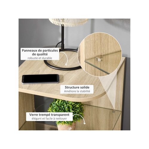 Guéridon Bout De Canapé Miranda Aspect Bois