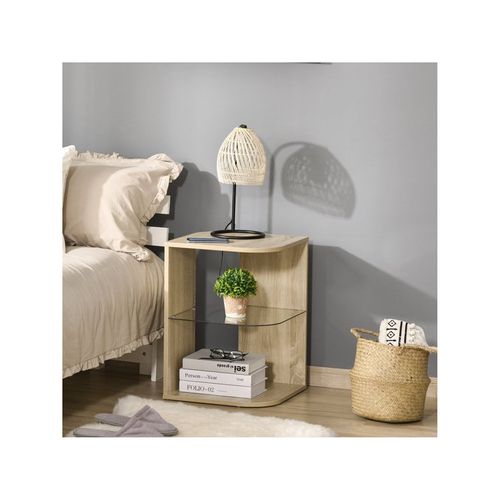 Guéridon Bout De Canapé Miranda Aspect Bois