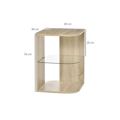 Guéridon Bout De Canapé Miranda Aspect Bois