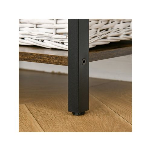 Etagère Bibliothèque Rupert Noire Et Bois Vieilli