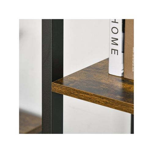 Etagère Bibliothèque Rupert Noire Et Bois Vieilli