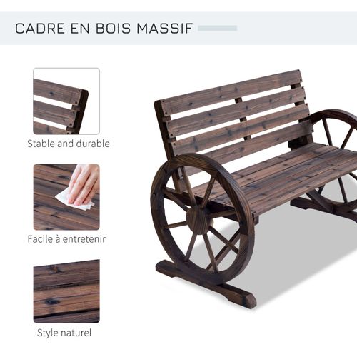 Banc De Jardin 3 Places Ingalls Bois De Sapin