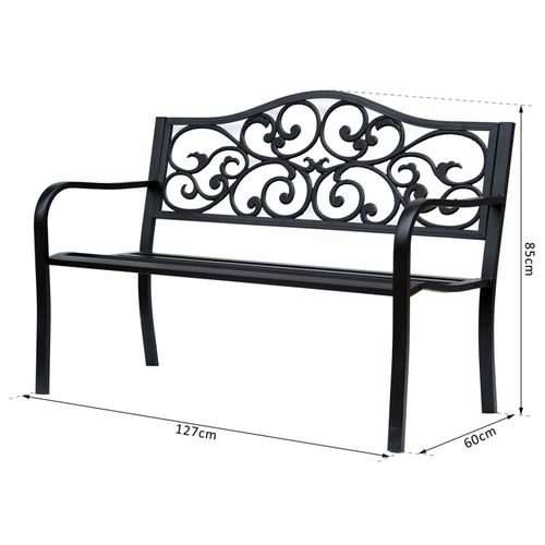 Banc De Jardin Hank Métal Noir