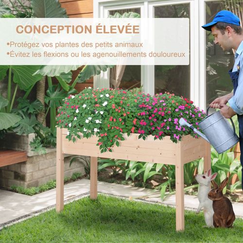 Jardinière Sur Pieds Olivia Bois De Sapin