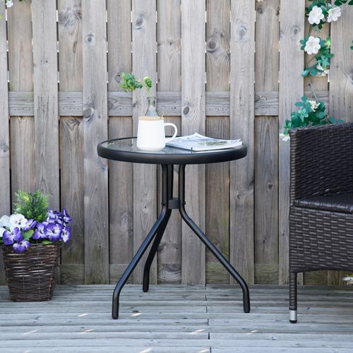 Table Basse Ronde De Jardin Olga Noire
