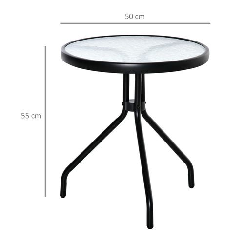 Table Basse Ronde De Jardin Olga Noire