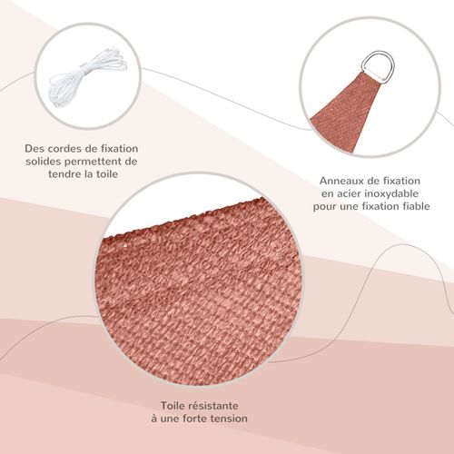 Voile D'ombrage Triangulaire XXL Tyron Rouge