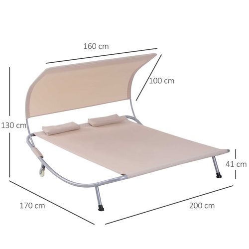 Lit De Jardin 2 Places Claudia Marron