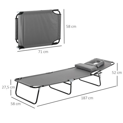 Transat Pliable Inclinable Carlos Gris