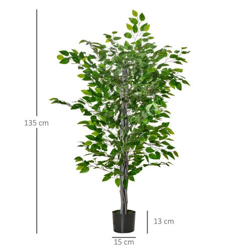 Plante Ficus Artificielle Avec Pot Agnes Verte