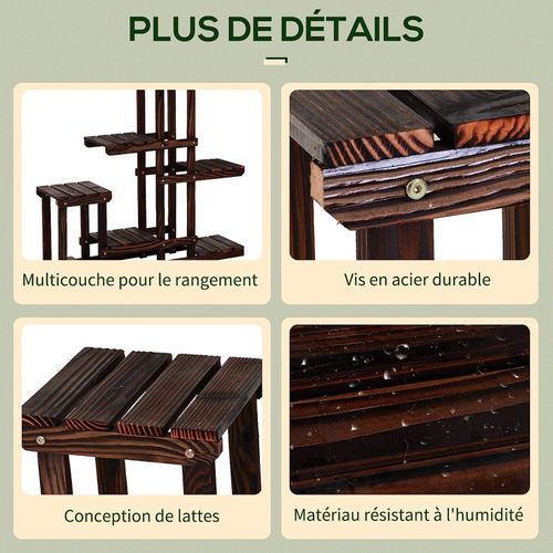 Étagère à Pots De Fleurs Huguette Bois