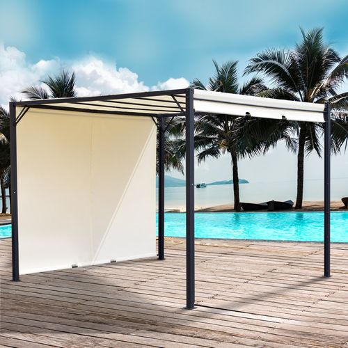 Pergola Toit Rétractable Lucrezia Crème