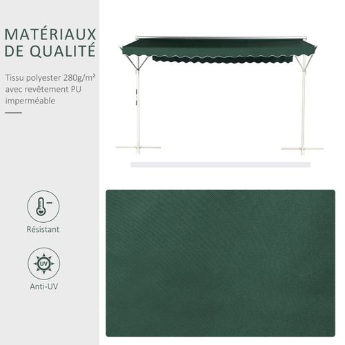 Store Double Toit Sur Pieds Bruna Vert Et Blanc