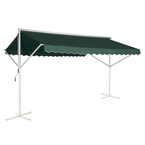 Store Double Toit Sur Pieds Bruna Vert Et Blanc