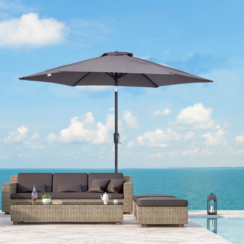 Parasol Design Inclinable Jorge Gris Et Noir