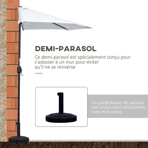 Demi-parasol Oslo Crème
