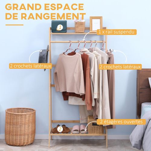 Penderie Porte-manteaux Godburn Bambou