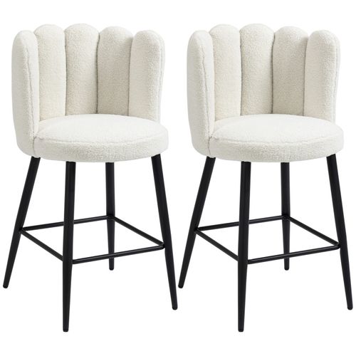 Lot De 2 Tabourets De Bar Penelope Noir Et Blanc
