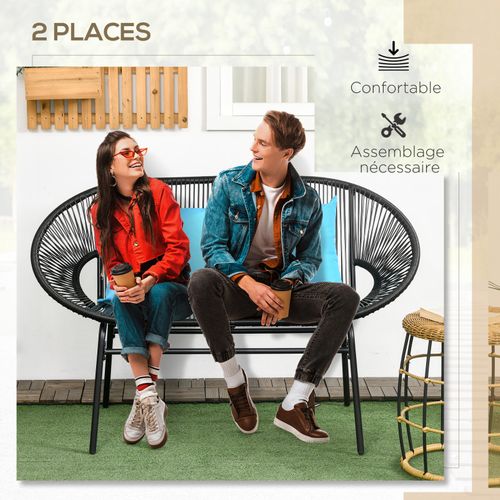 Banc De Jardin Filaire Copacabana Noir