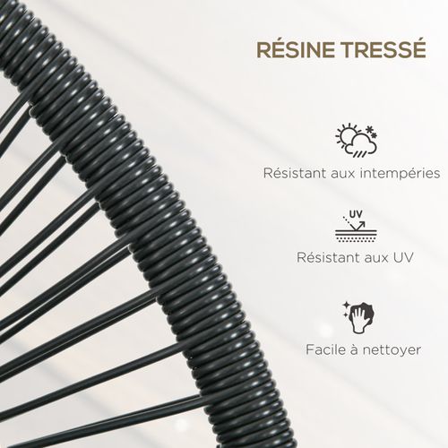 Banc De Jardin Filaire Copacabana Noir