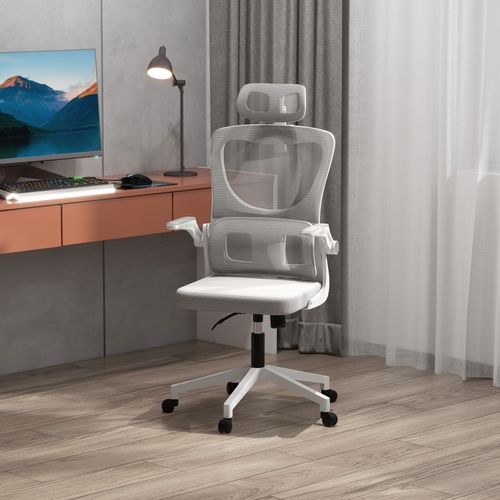Fauteuil De Bureau Ergonomique Clark Gris Et Blanc
