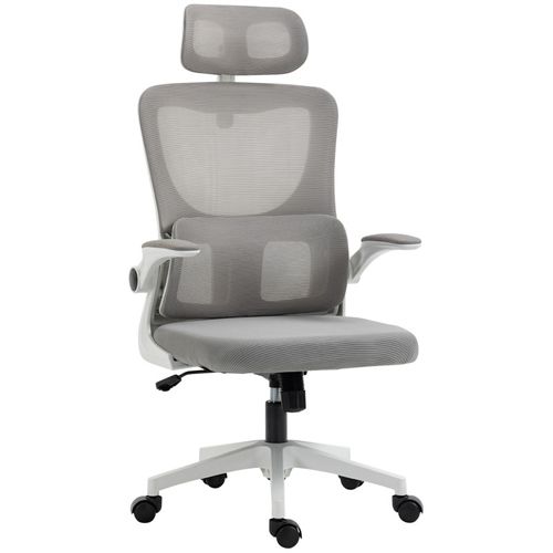Fauteuil De Bureau Ergonomique Clark Gris Et Blanc