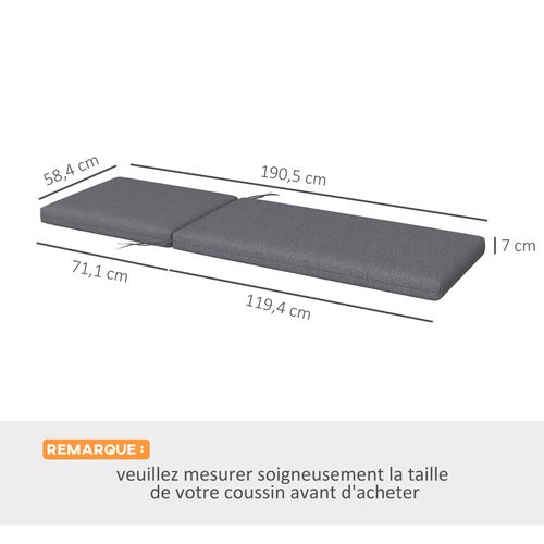 Lot De 2 Matelas Pour Transat Robin Gris