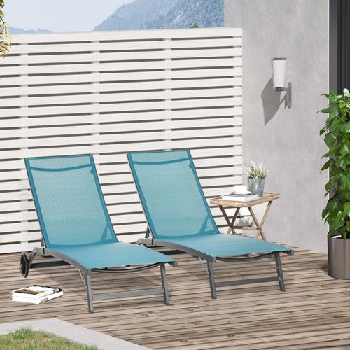 Lot De 2 Bains De Soleil Laly Bleus