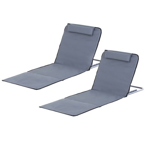 Lot De 2 Tapis De Plage Nolan Gris