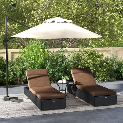 Lot De 2 Matelas Pour Bains De Soleil Carol Marrons