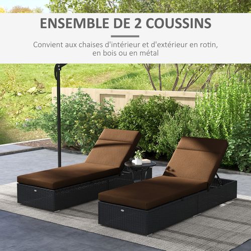 Lot De 2 Matelas Pour Bains De Soleil Carol Marrons
