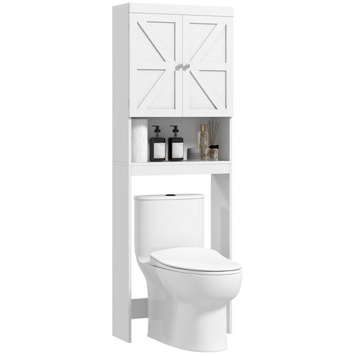 Meuble Wc Avec Rangement Supérieur Fabrice Blanc