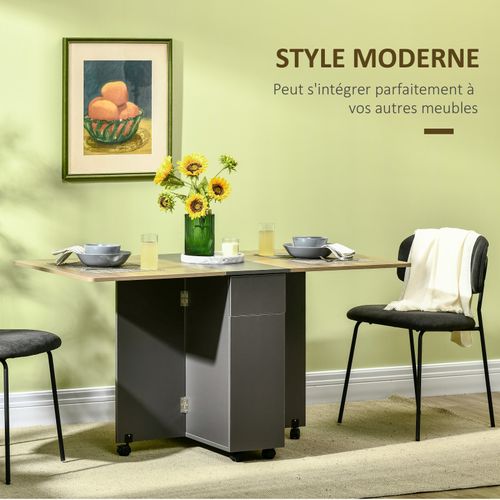 Table Pliable Juan Bois Et Gris