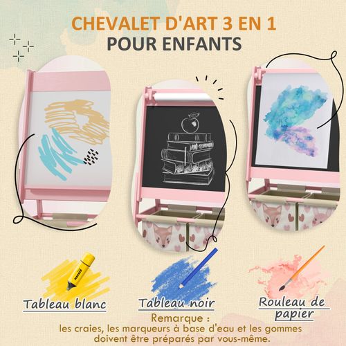 Tableau Chevalet 3 En 1 Lolita Rose