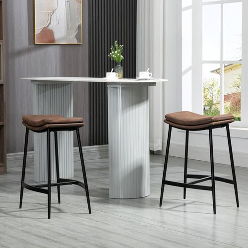 Lot De 2 Tabourets De Bar Marius Marron Et Noir