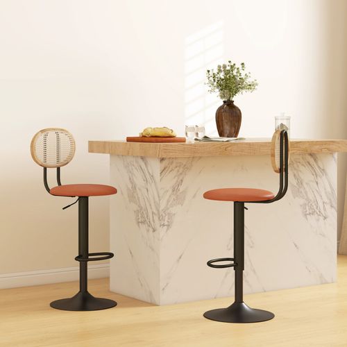 Lot De 2 Chaises De Bar Jane Marrons Et Noires