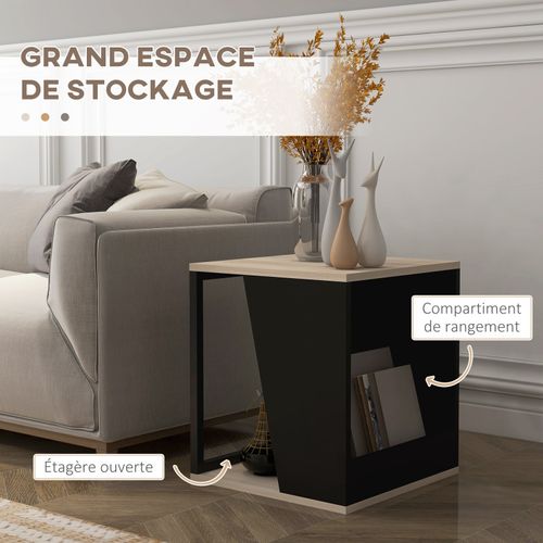 Lot De 2 Tables Liam Aspect Bois Et Noires