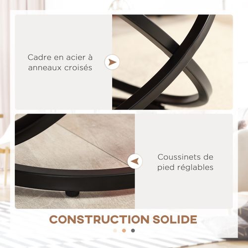 Table Basse Kwame Aspect Bois Et Noire