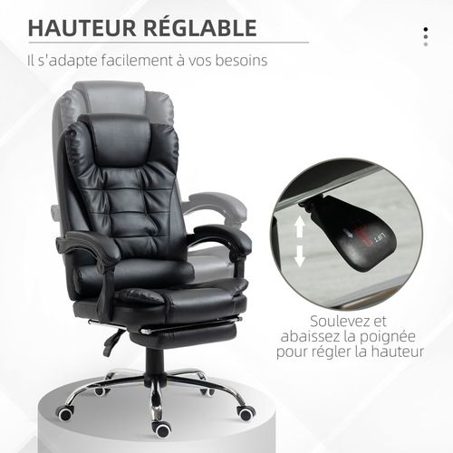 Fauteuil De Bureau Avec Repose-pieds Ender Noir