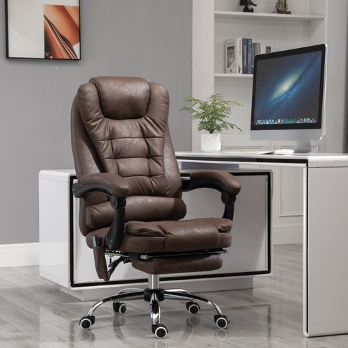 Fauteuil De Bureau Massant Bixente Marron