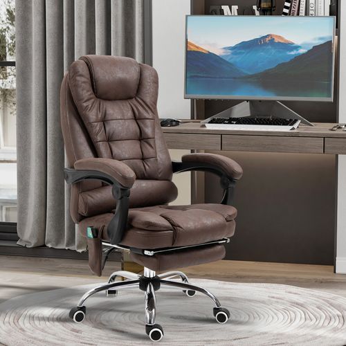 Fauteuil De Bureau Massant Bixente Marron