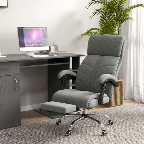 Fauteuil De Bureau Chauffant Massant Carlita Gris