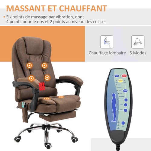 Fauteuil De Bureau Massant Vincenzo Marron