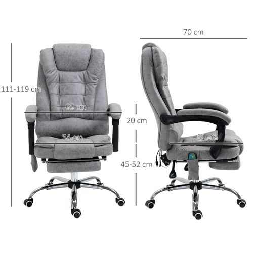 Fauteuil De Bureau Chauffant Massant Enyo Gris