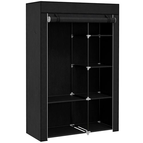 Armoire Penderie Multi-rangement Doria Noire