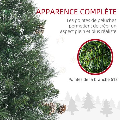 Sapin De Noël Artificiel Enneigé Marnie Vert Et Blanc 180 Cm