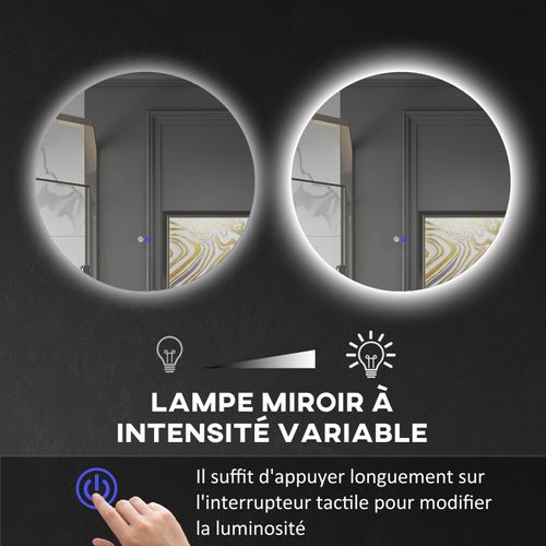 Miroir Rond Lumineux Leonidas 60 Cm