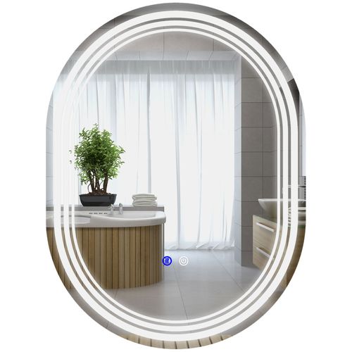 Miroir Ovale Lumineux Tony 70 X 50 Cm
