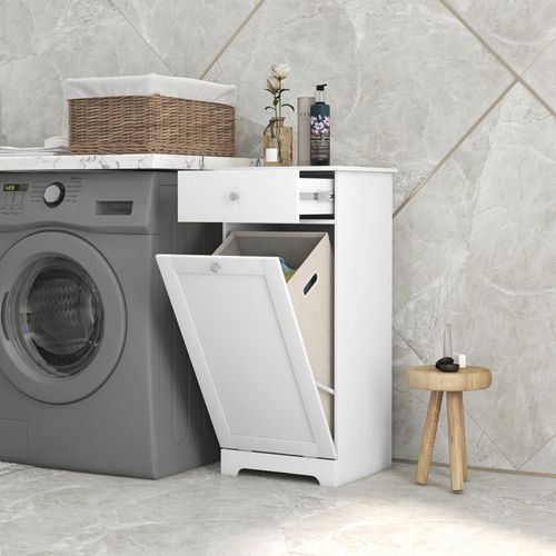 Meuble Panier à Linge Betsy Blanc